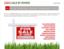 Tablet Screenshot of 614salebyowner.com